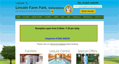 Desktop Screenshot of lincolnfarmpark.co.uk